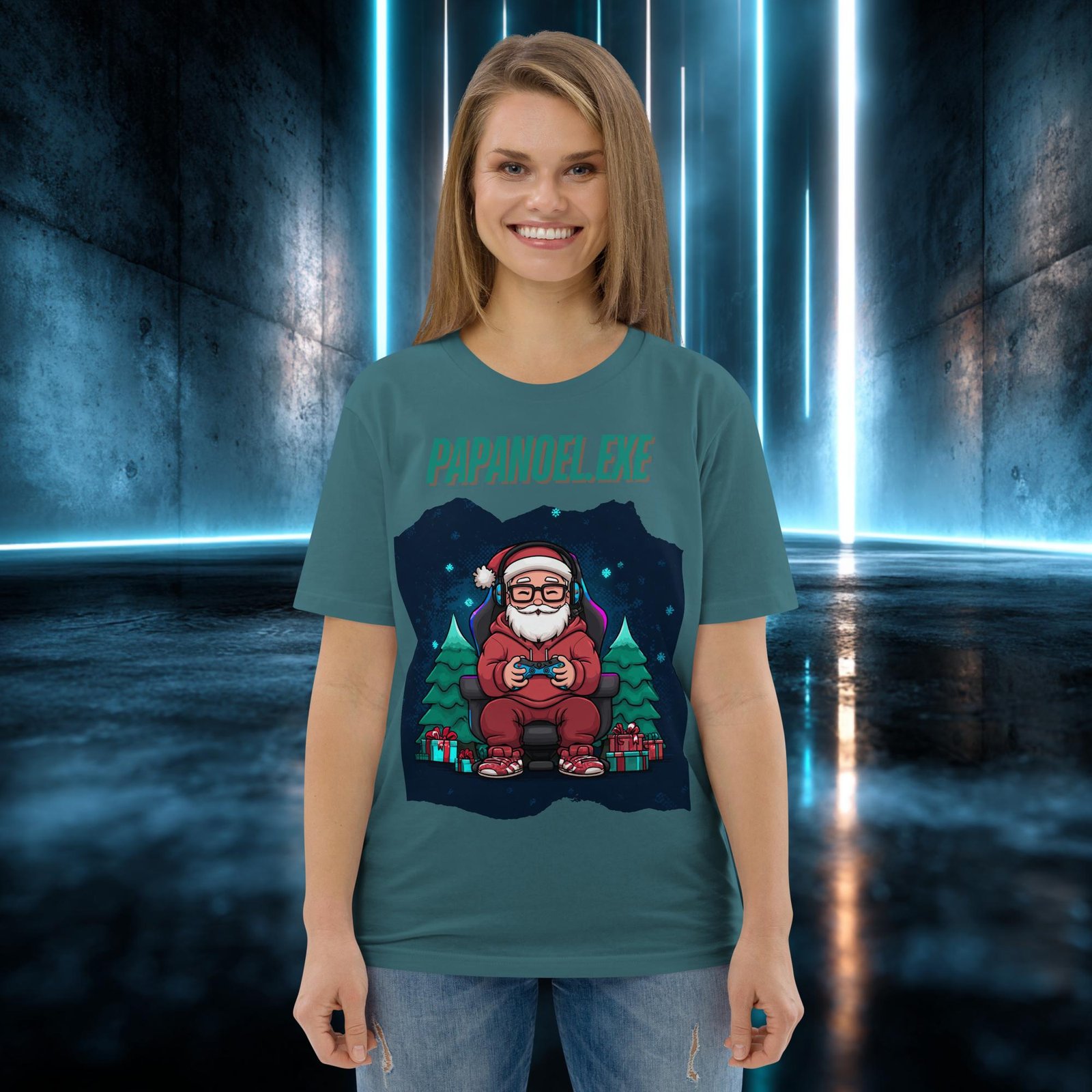 Camiseta orgánica con diseño Papá Noel Punto Exe — color 7