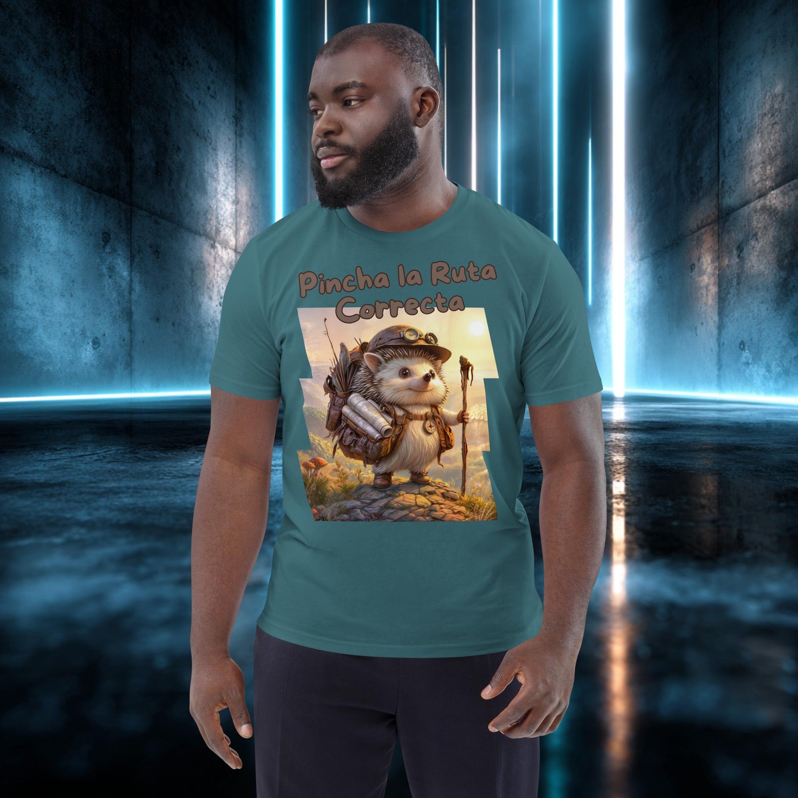 Camiseta orgánica con diseño Erizo Aventurero — color 8