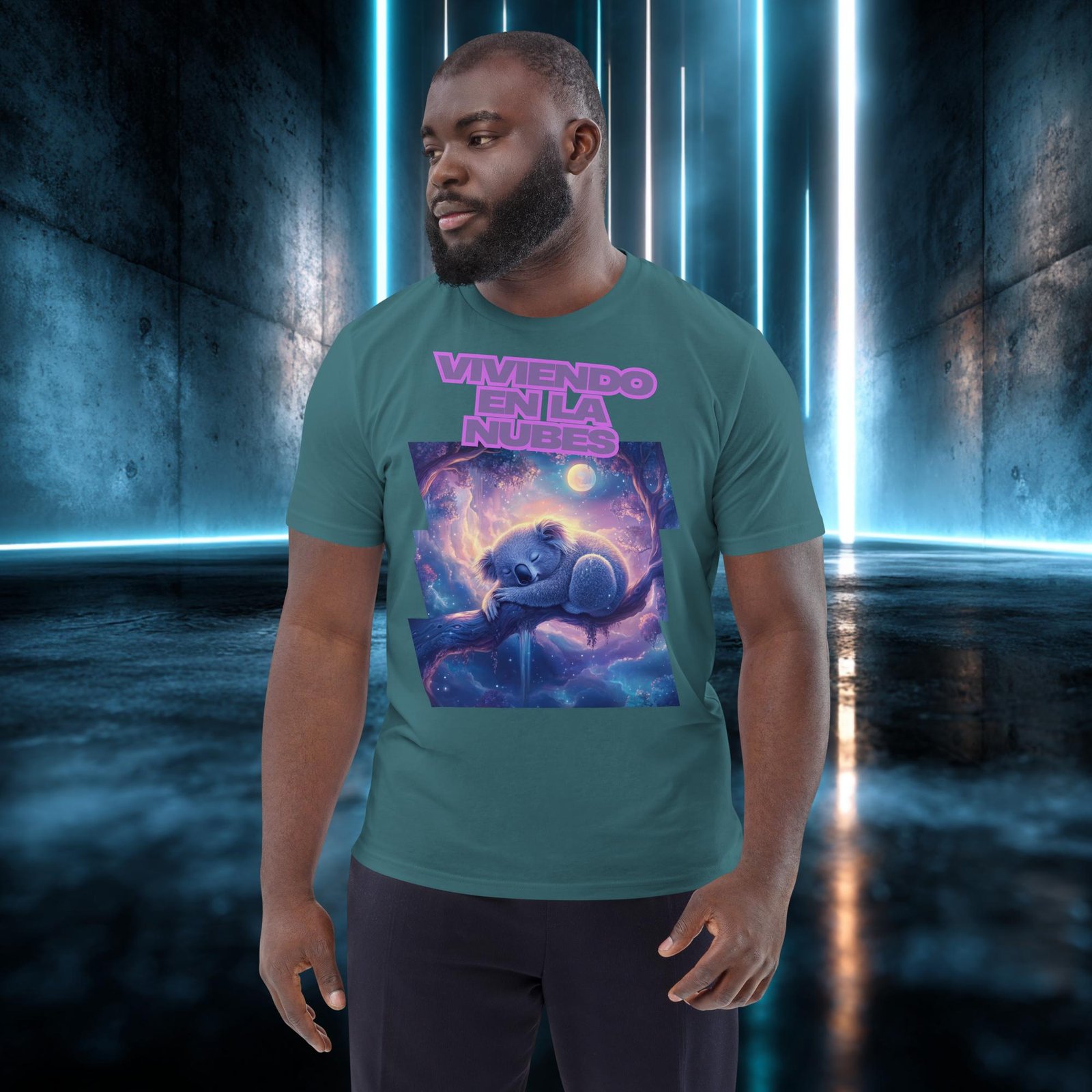 Camiseta orgánica con diseño Viviendo en las Nubes — color 8