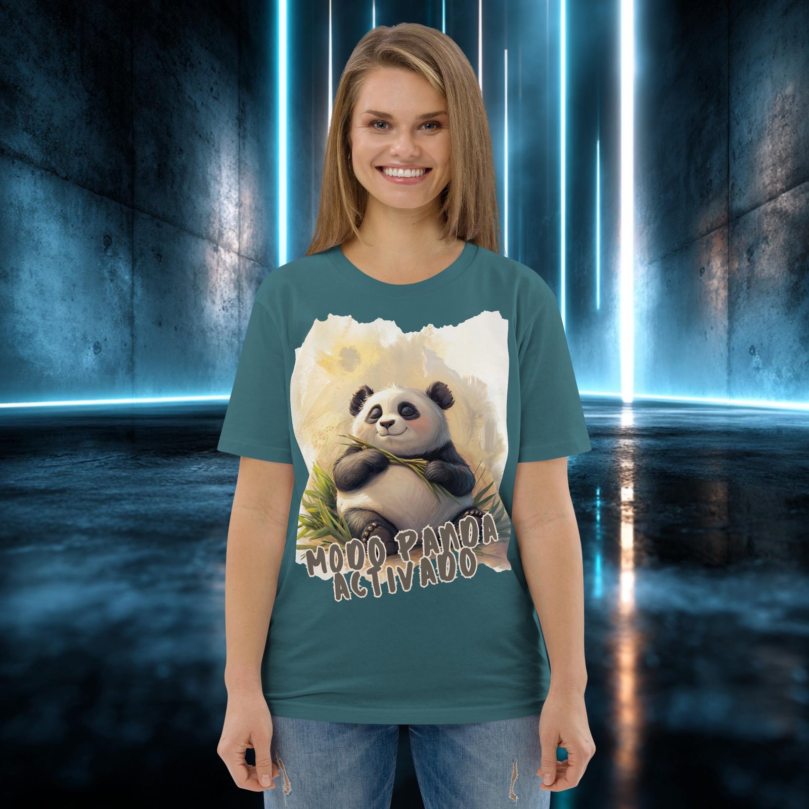 Camiseta orgánica con diseño Modo Panda Activado — color 7