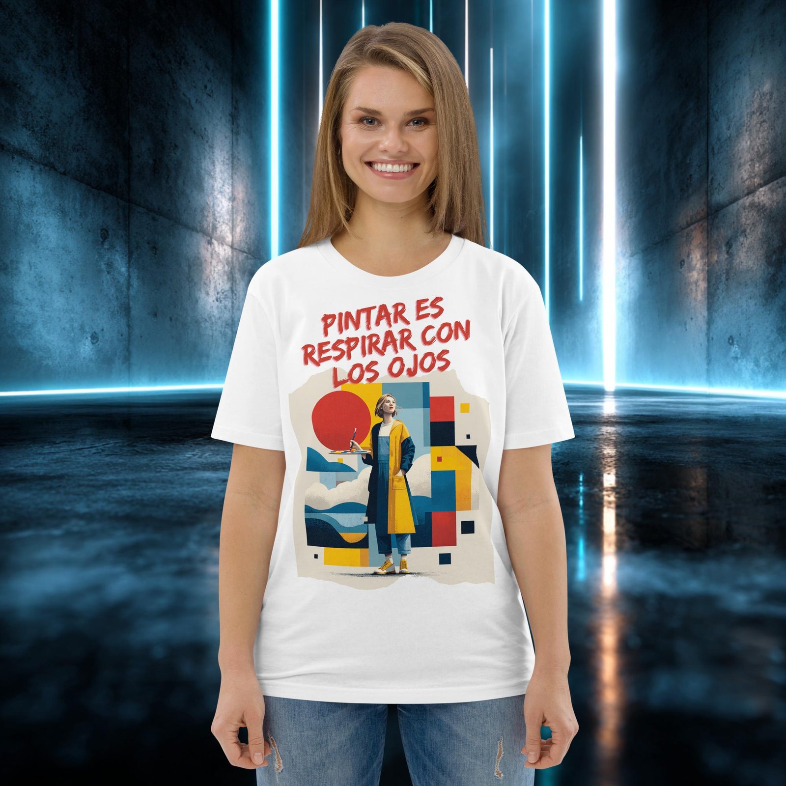 Camiseta orgánica con diseño Pintar Es Respirar con los Ojos — color 4