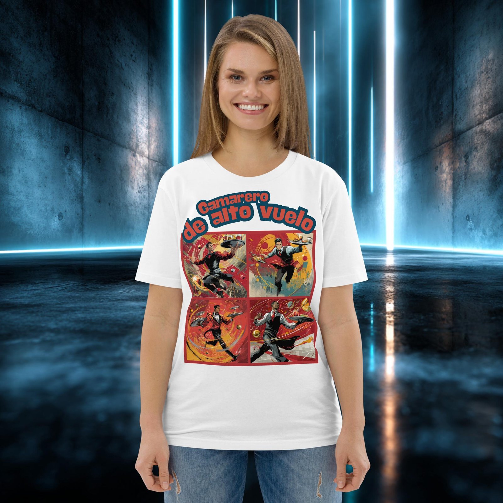 Camiseta orgánica con diseño Camarero de Alto Vuelo — color 4