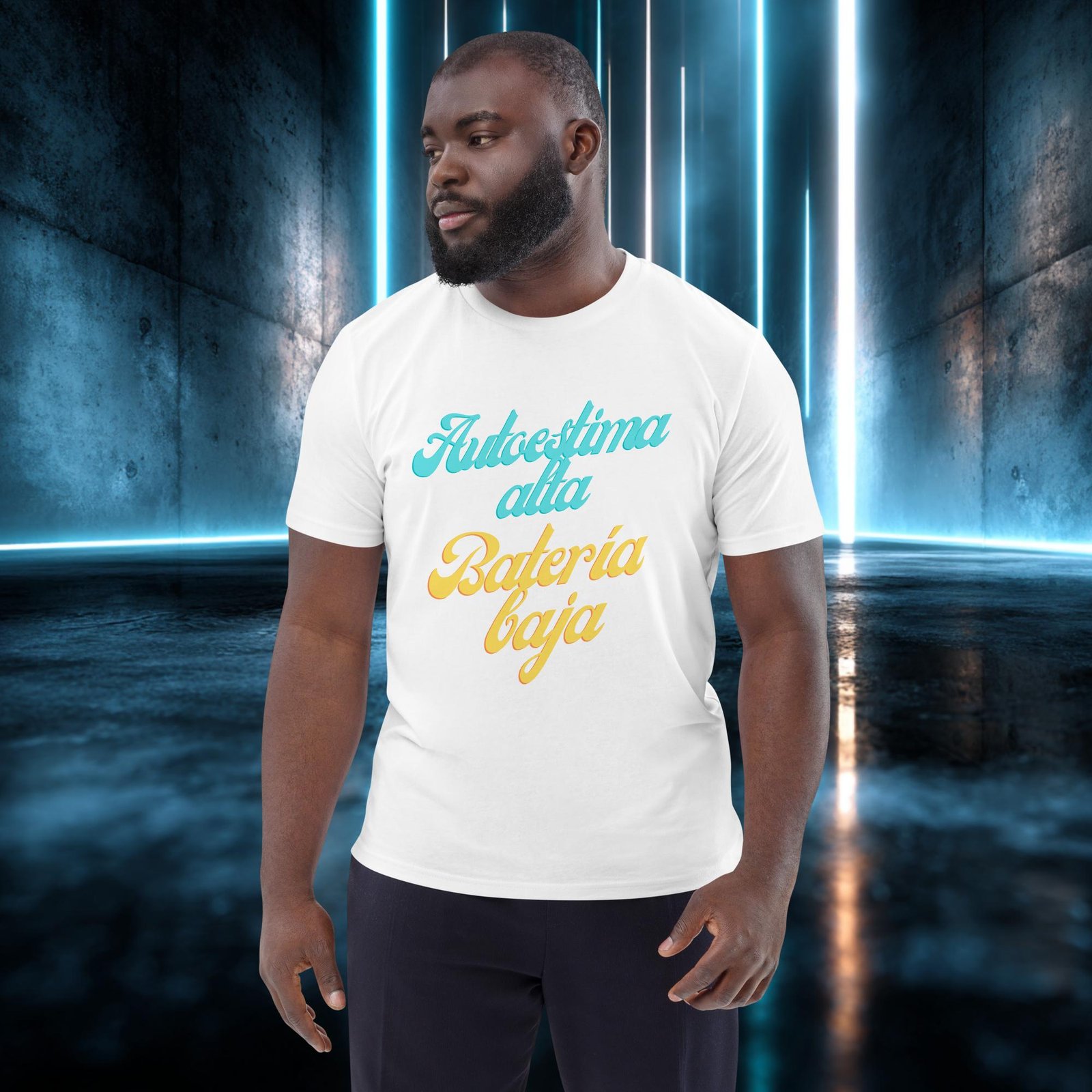 Camiseta orgánica con diseño Autoestima Alta, Batería Baja — color 5