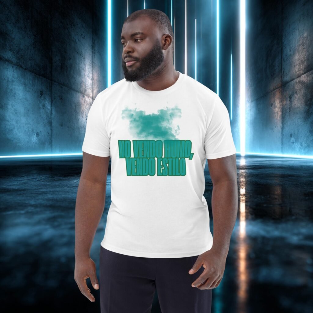Camiseta orgánica con diseño No Vendo Humo, Vendo Estilo