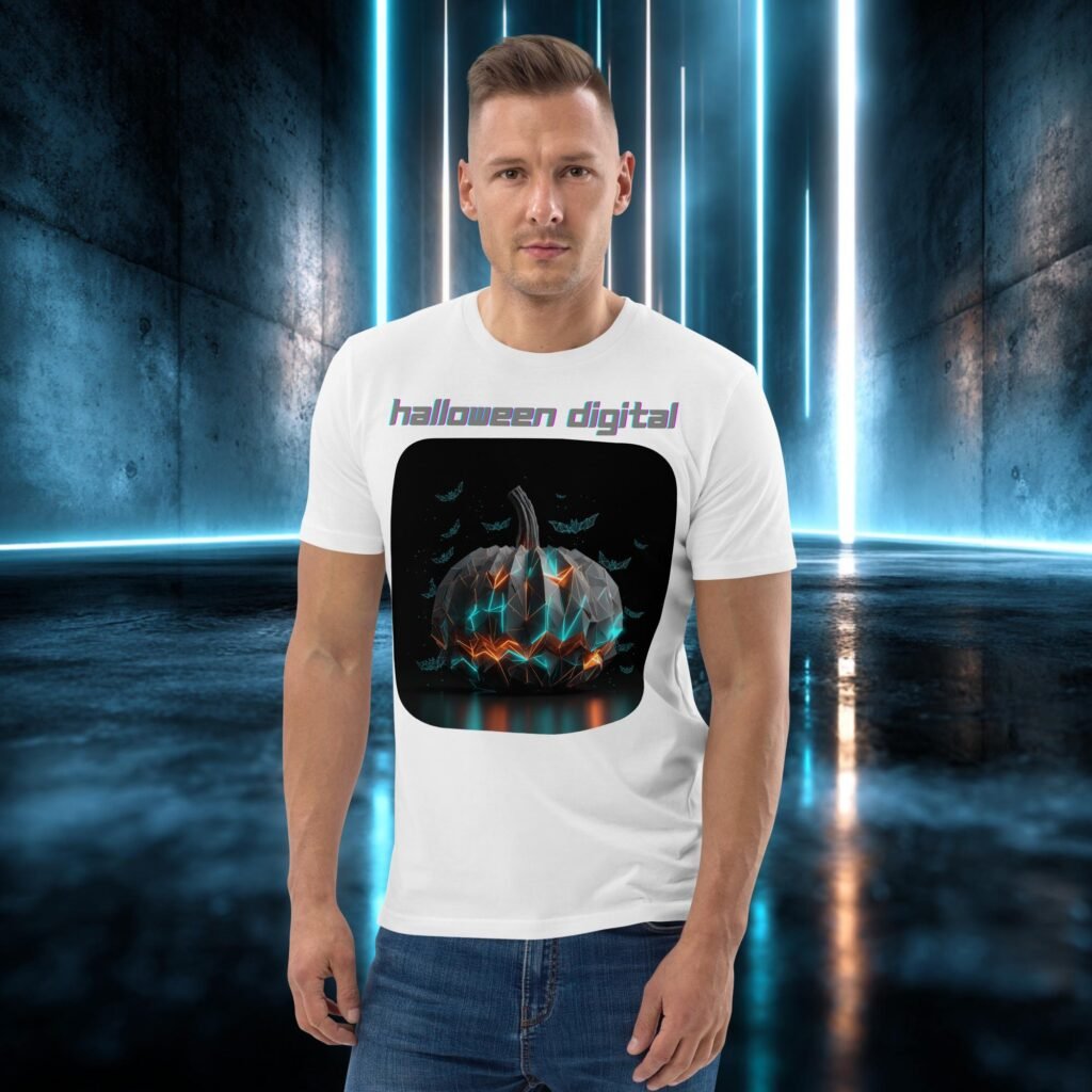 Camiseta orgánica con diseño Halloween Digital