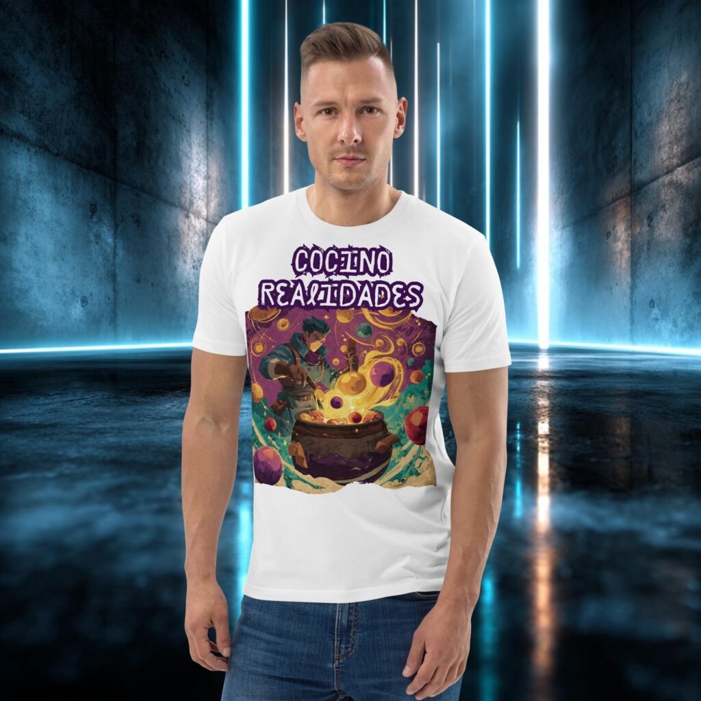 Camiseta orgánica con diseño Cocino Realidades