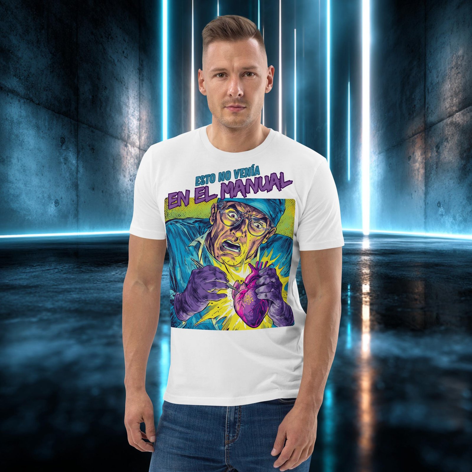 Camiseta orgánica con diseño Esto No Venía en el Manual — color 5