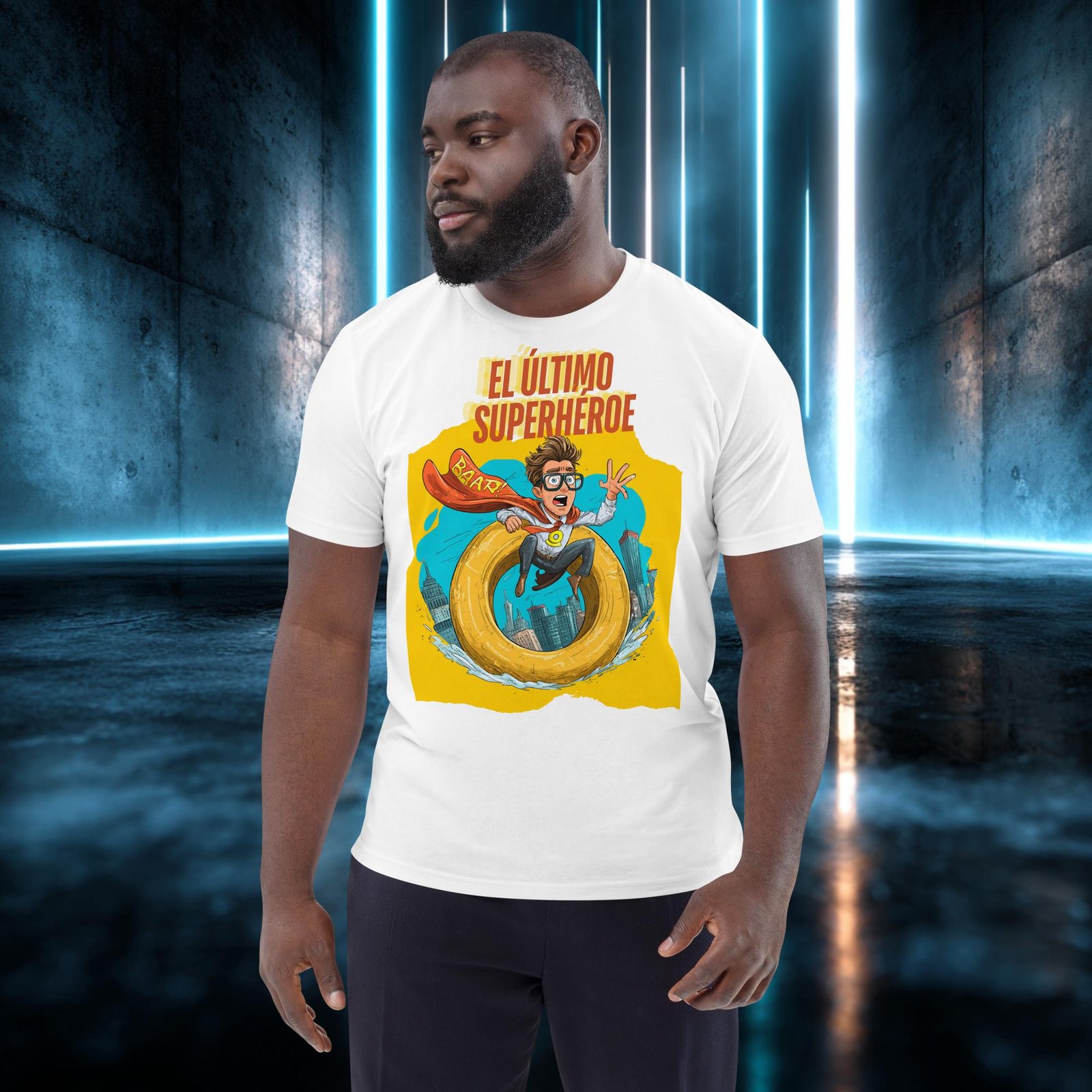 Camiseta orgánica con diseño El Último Superhéroe — color 4