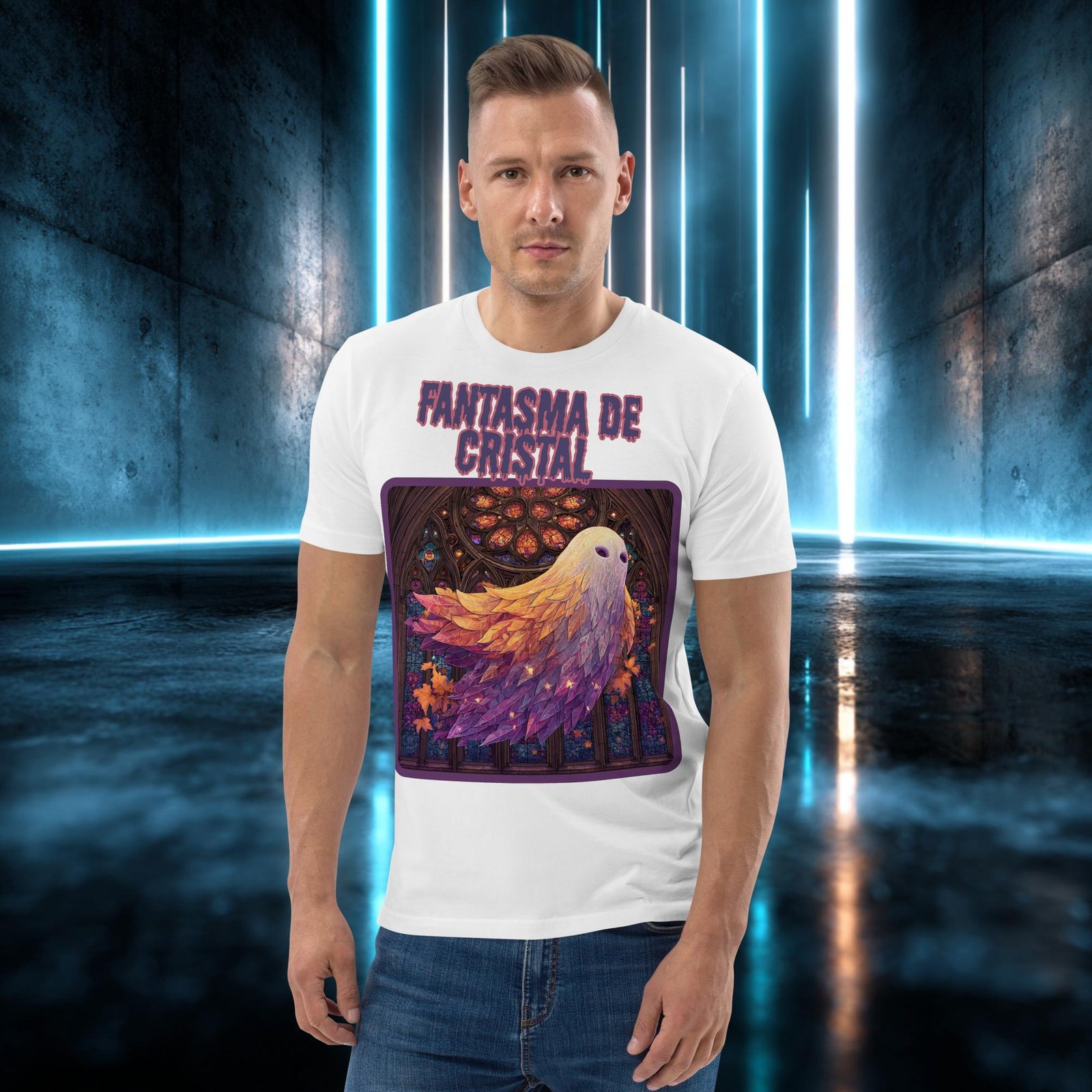 Camiseta orgánica con diseño Fantasma de Cristal — color 5
