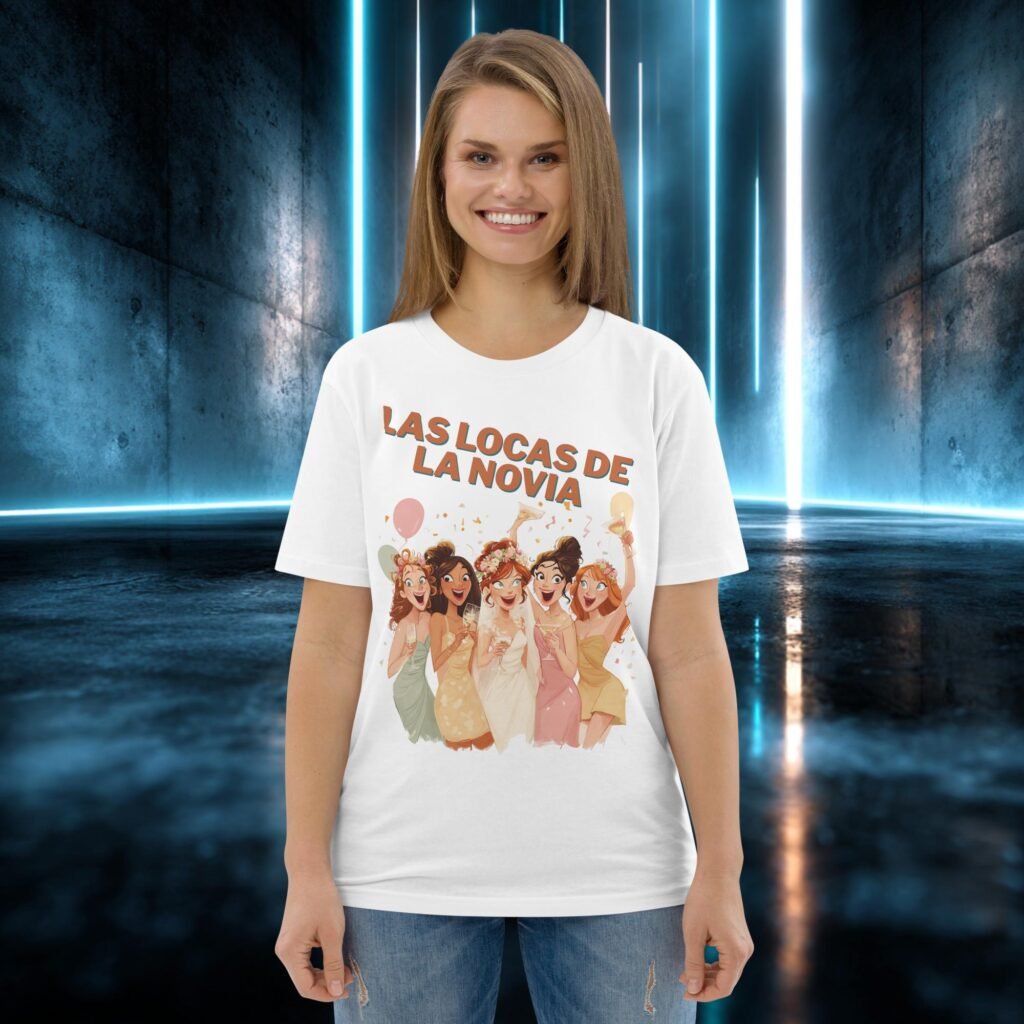 Camiseta orgánica con diseño Las Locas de la Novia