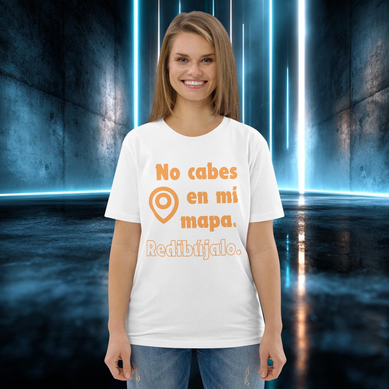 Camiseta orgánica con diseño No Cabes en mi Mapa — color 5