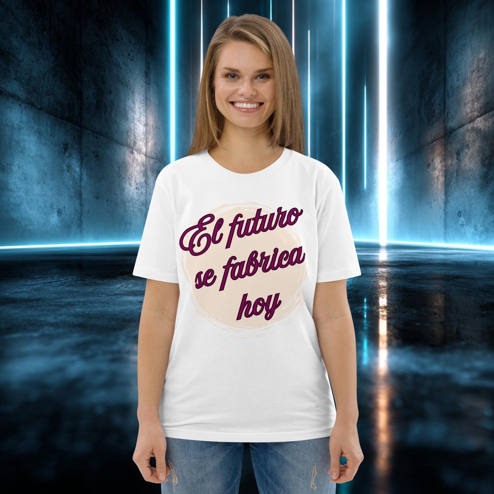 Camiseta orgánica con diseño El Futuro Se Fabrica Hoy — color 5
