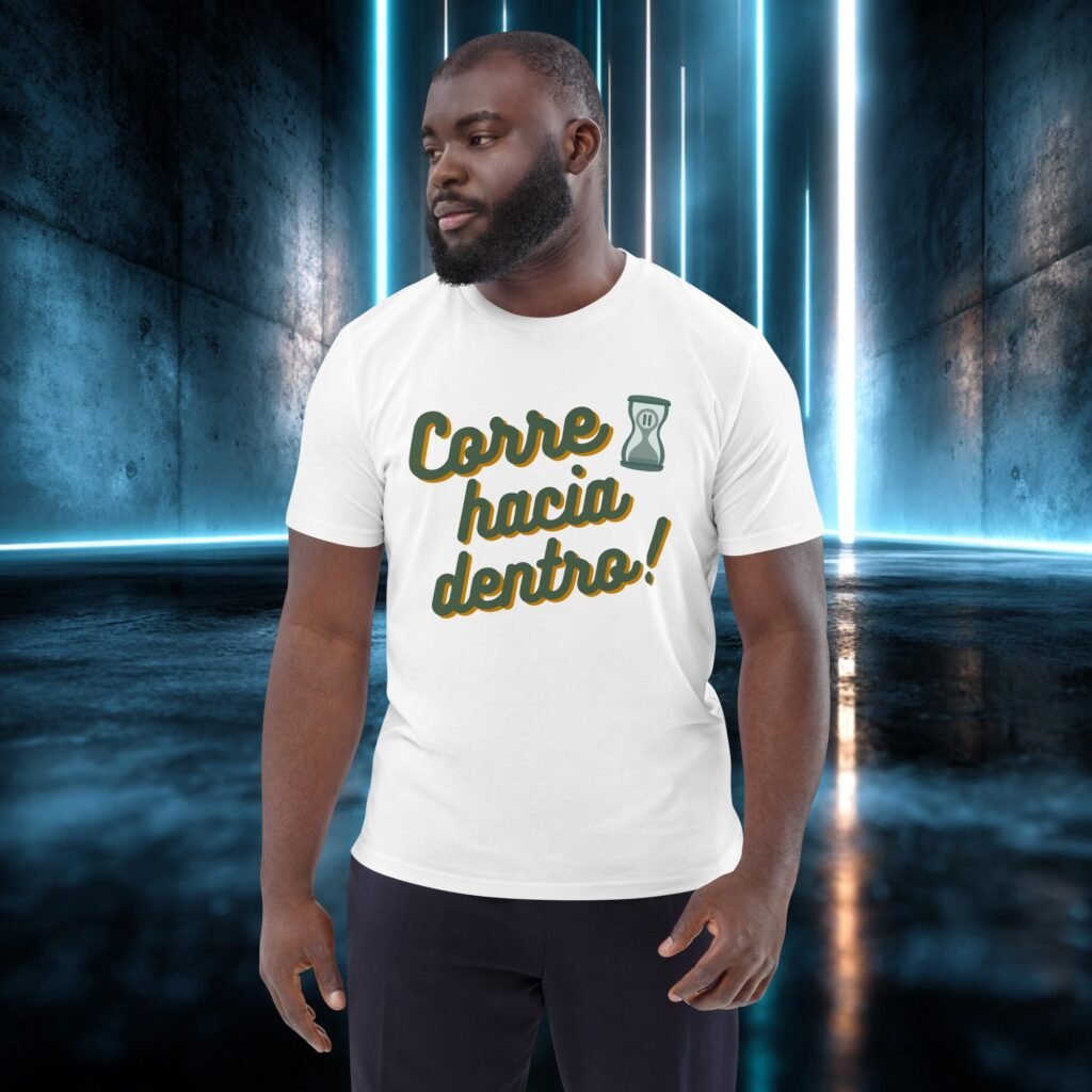 Camiseta orgánica con diseño Corre Hacia Dentro