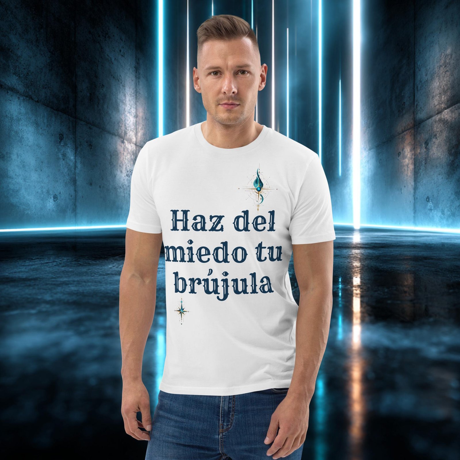 Camiseta orgánica con diseño Haz del Miedo tu Brújula — color 5