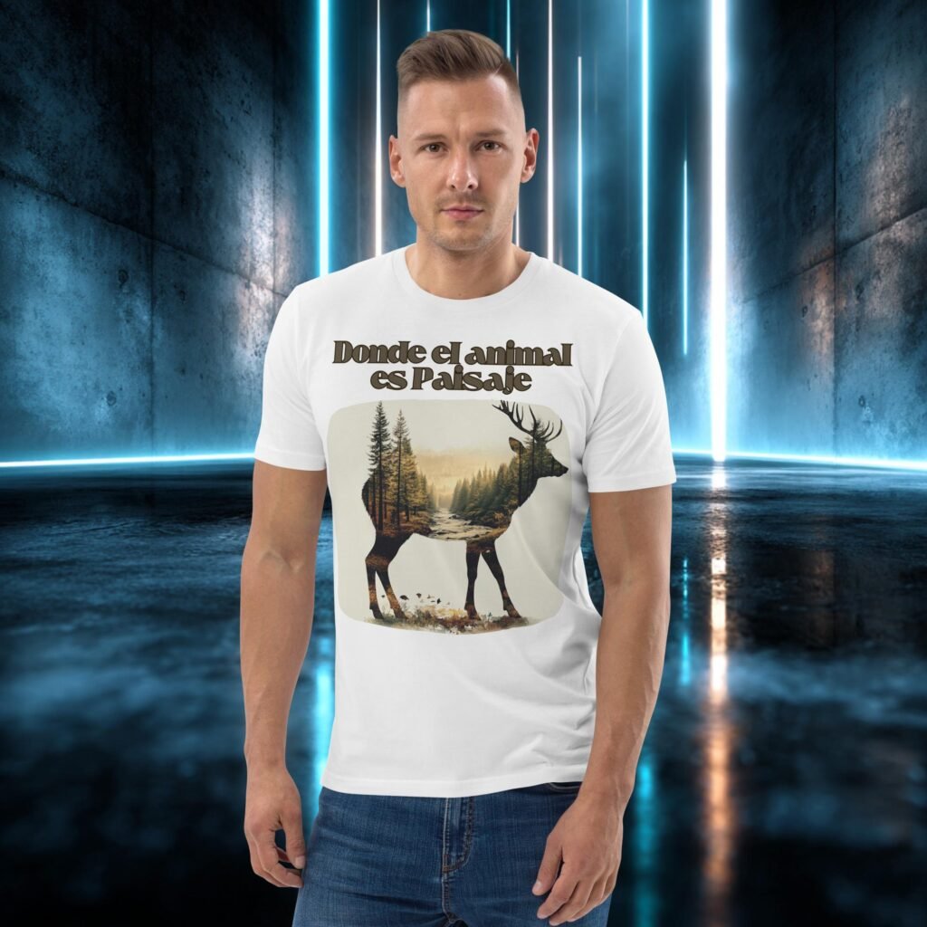 Camiseta orgánica con diseño Donde el Animal Es Paisaje