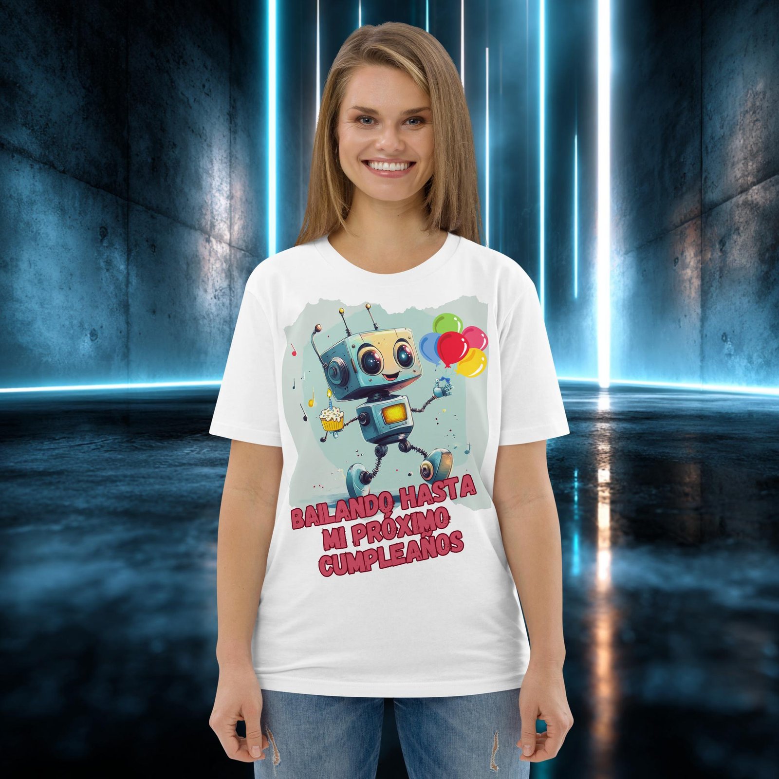 Camiseta orgánica con diseño Bailando Hasta mi Próximo Cumpleaños — color 5