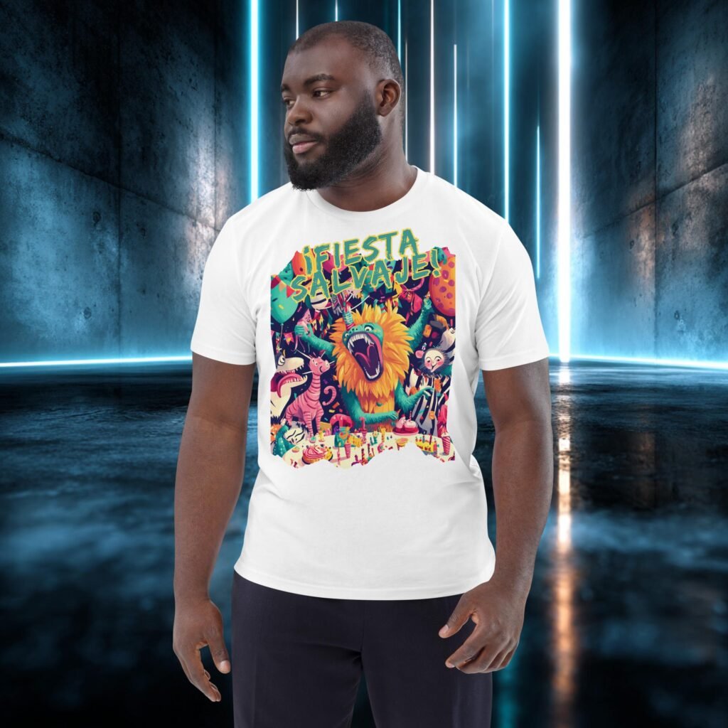 Camiseta orgánica con diseño Fiesta Salvaje