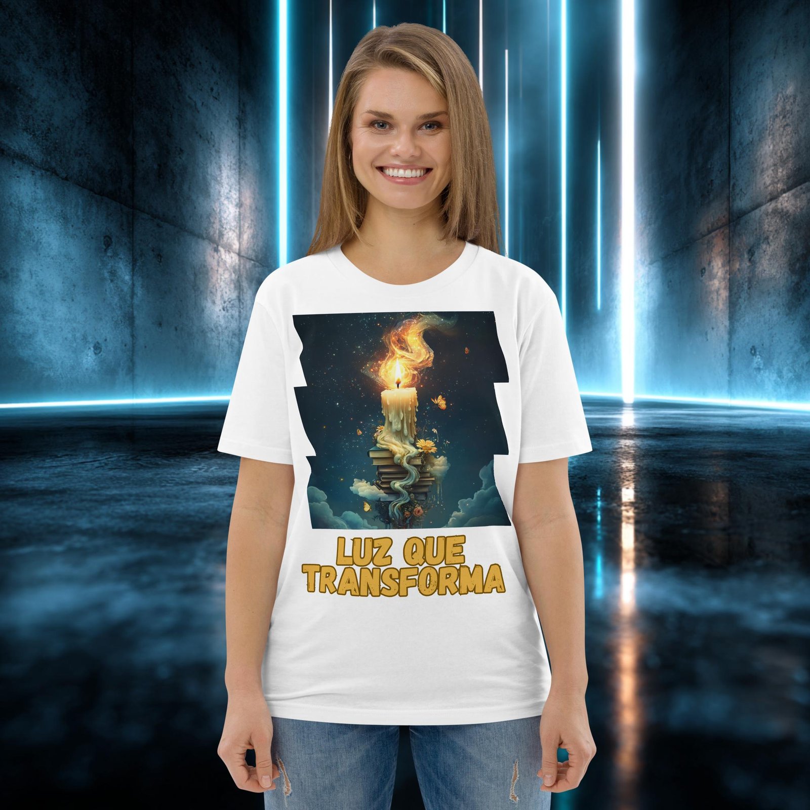 Camiseta orgánica con diseño Luz que Transforma — color 4