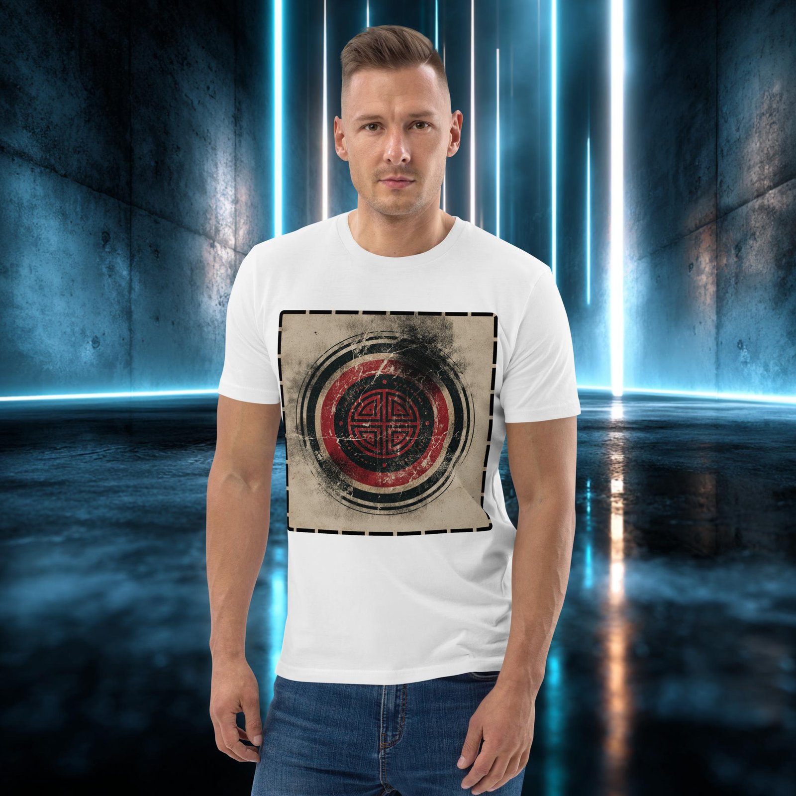 Camiseta orgánica con diseño Emblema Antiguo — color 5