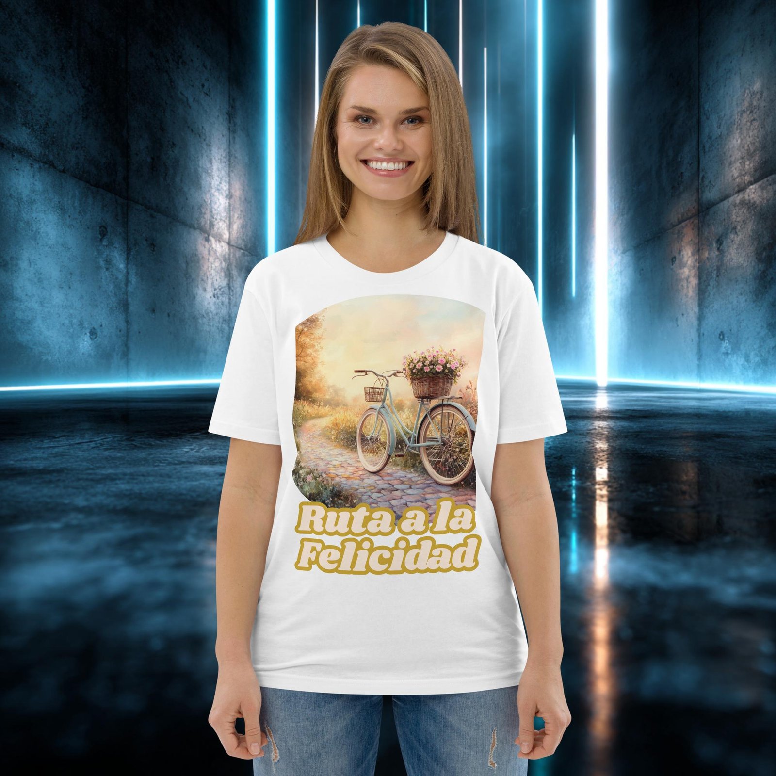 Camiseta orgánica con diseño Ruta a la Felicidad — color 5