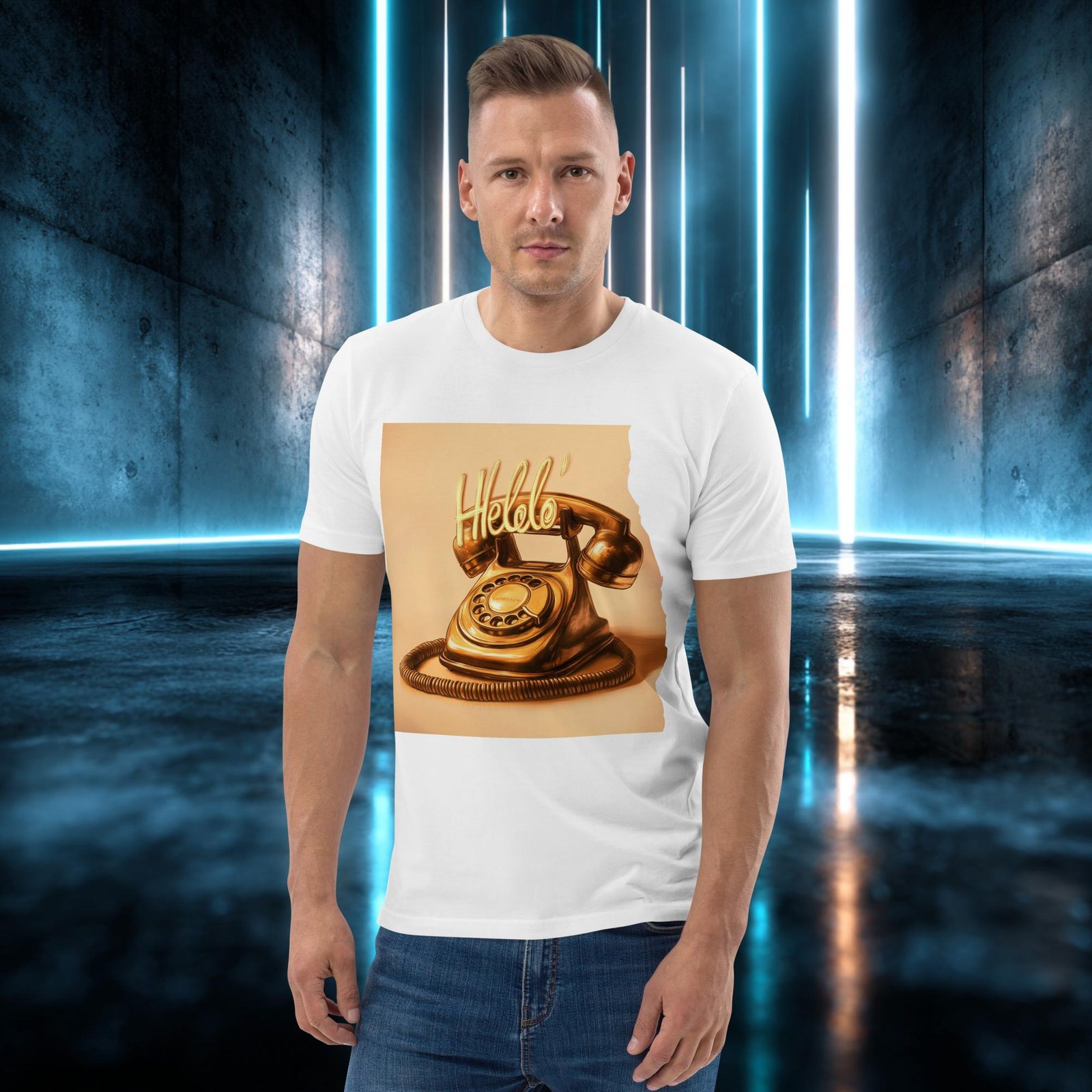 Camiseta orgánica con diseño Llamada Dorada — color 5