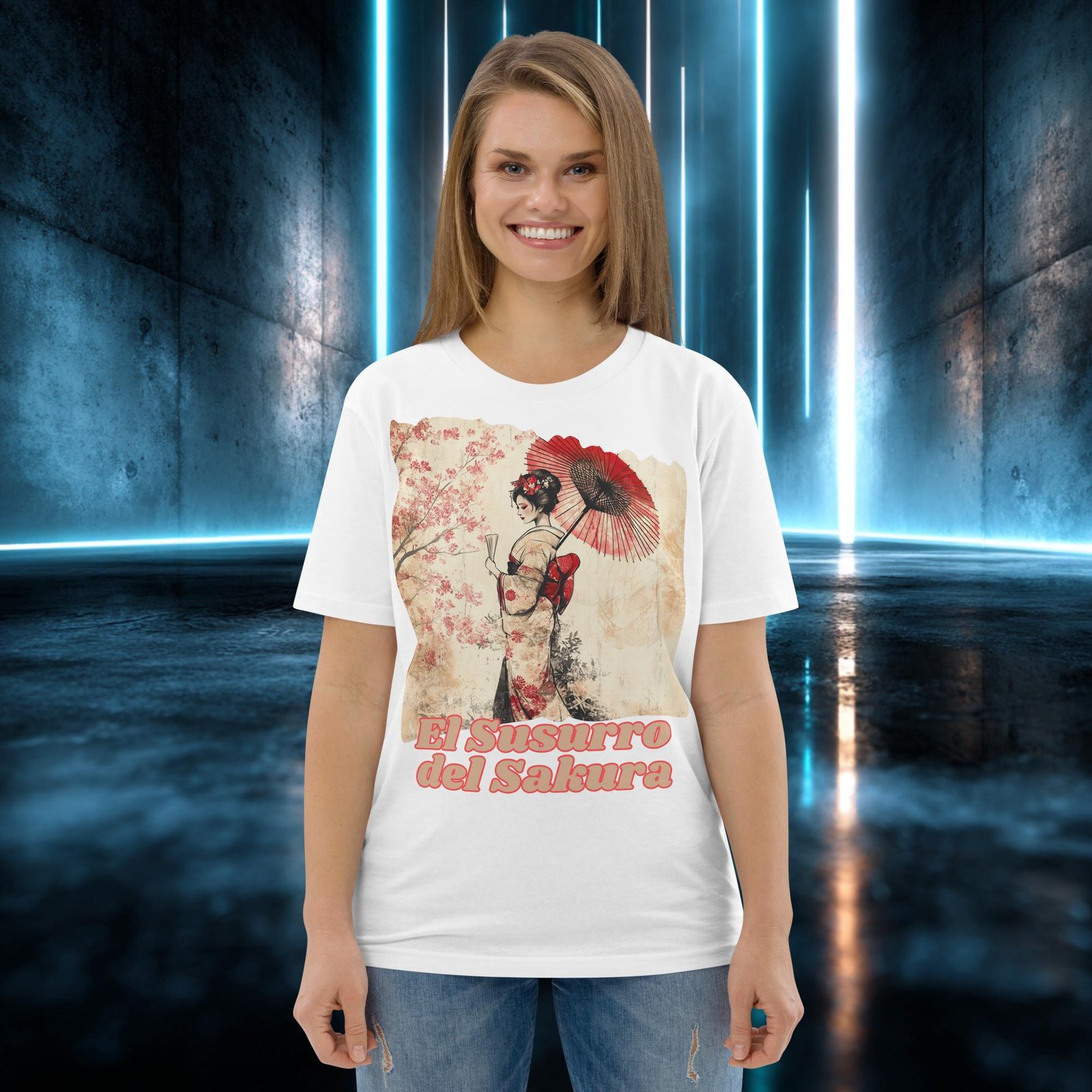 Camiseta orgánica con diseño El Susurro del Sakura — color 4
