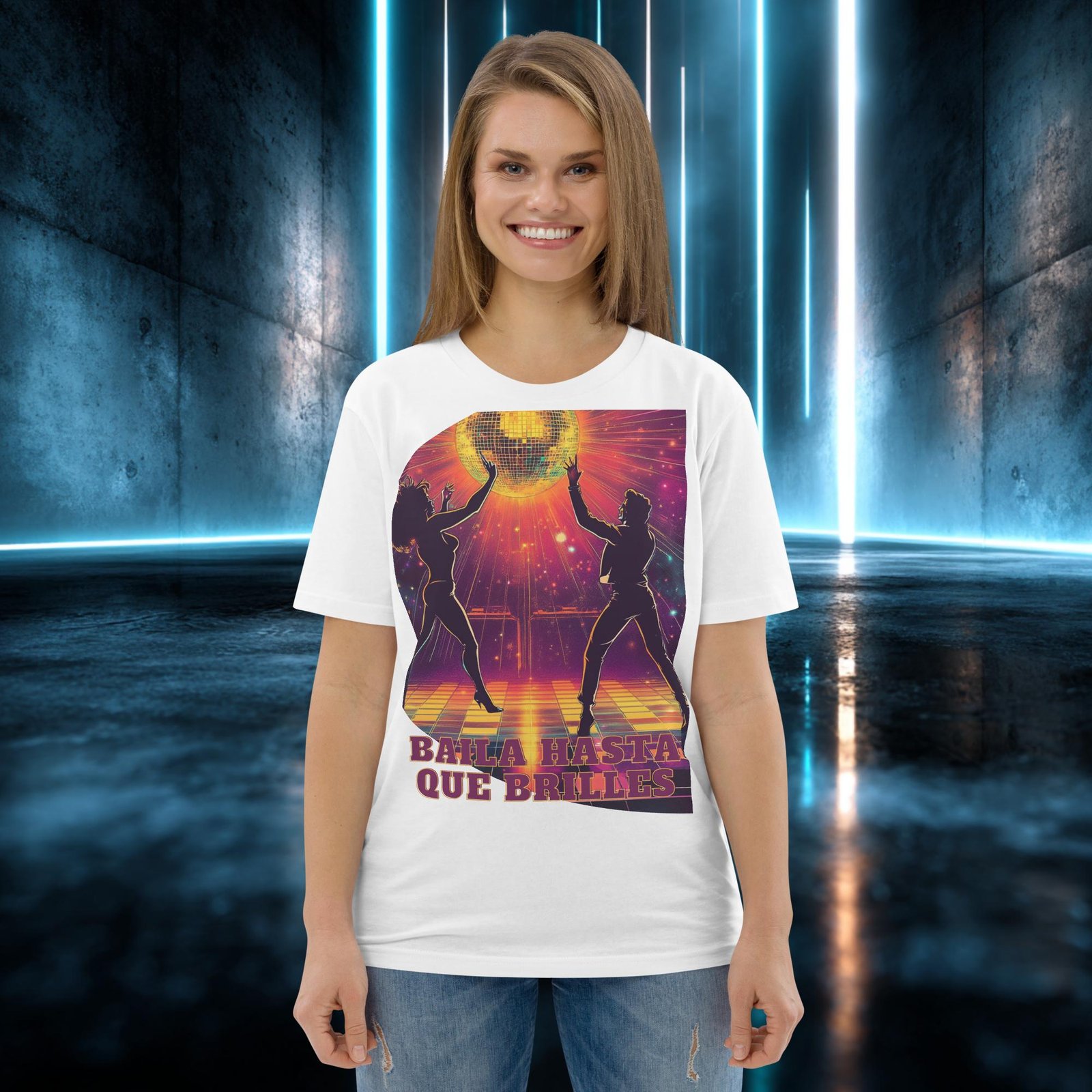 Camiseta orgánica con diseño Baila Hasta que Brilles — color 5