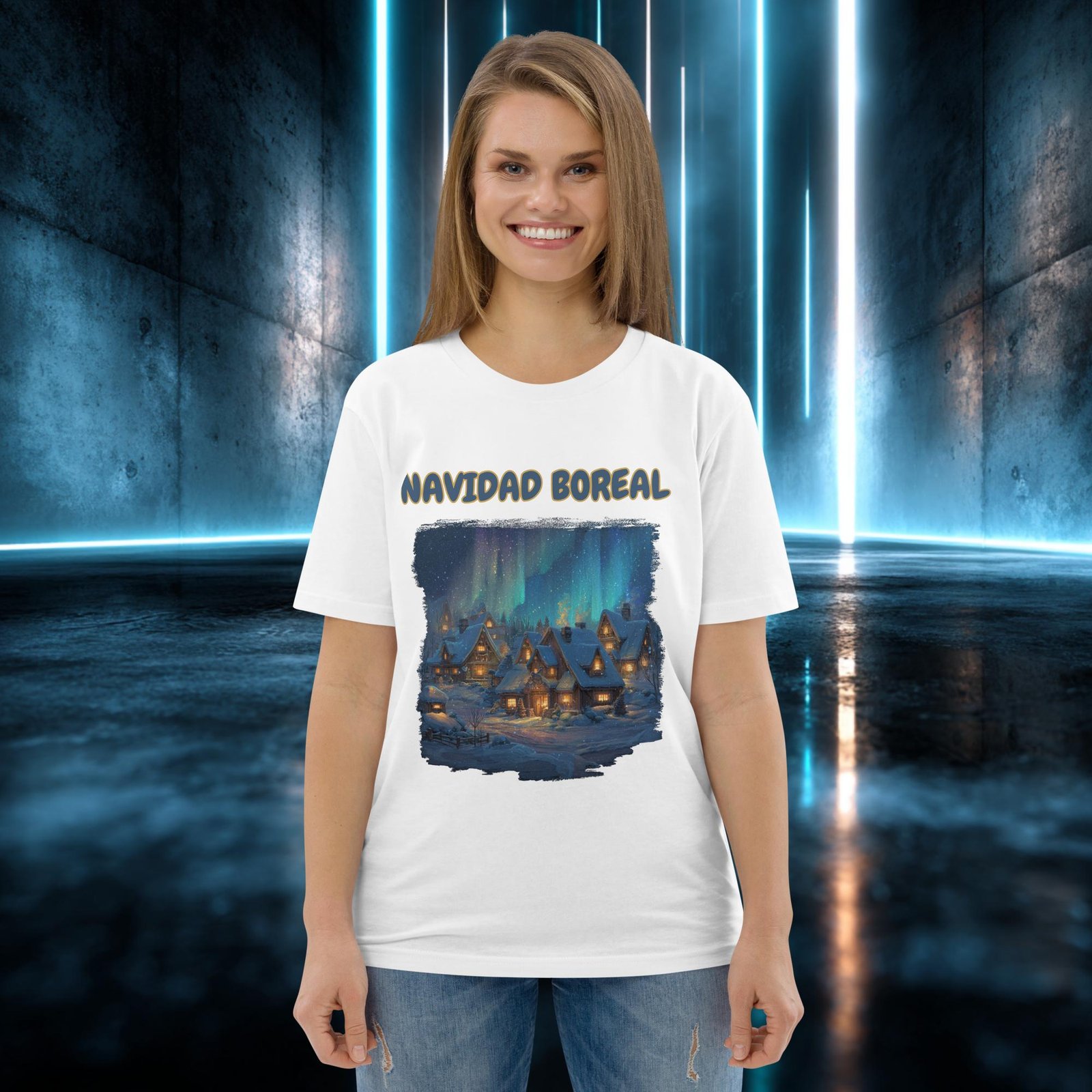 Camiseta orgánica con diseño Navidad Boreal — color 4
