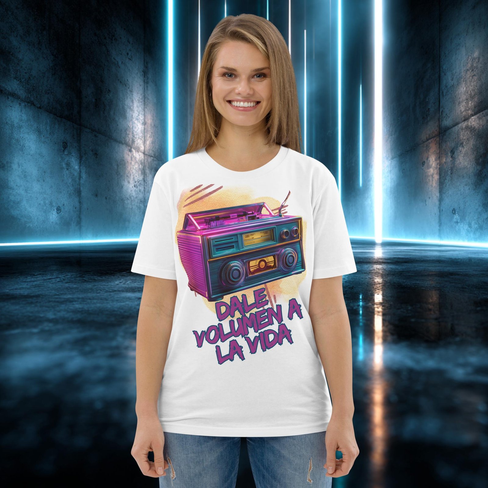 Camiseta orgánica con diseño Dale Volumen a la Vida — color 5