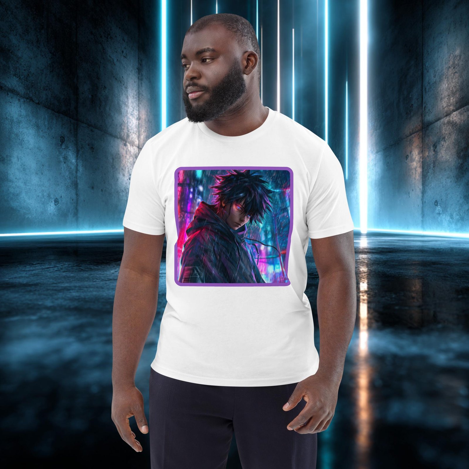 Camiseta orgánica con diseño Lluvia de Neón — color 5