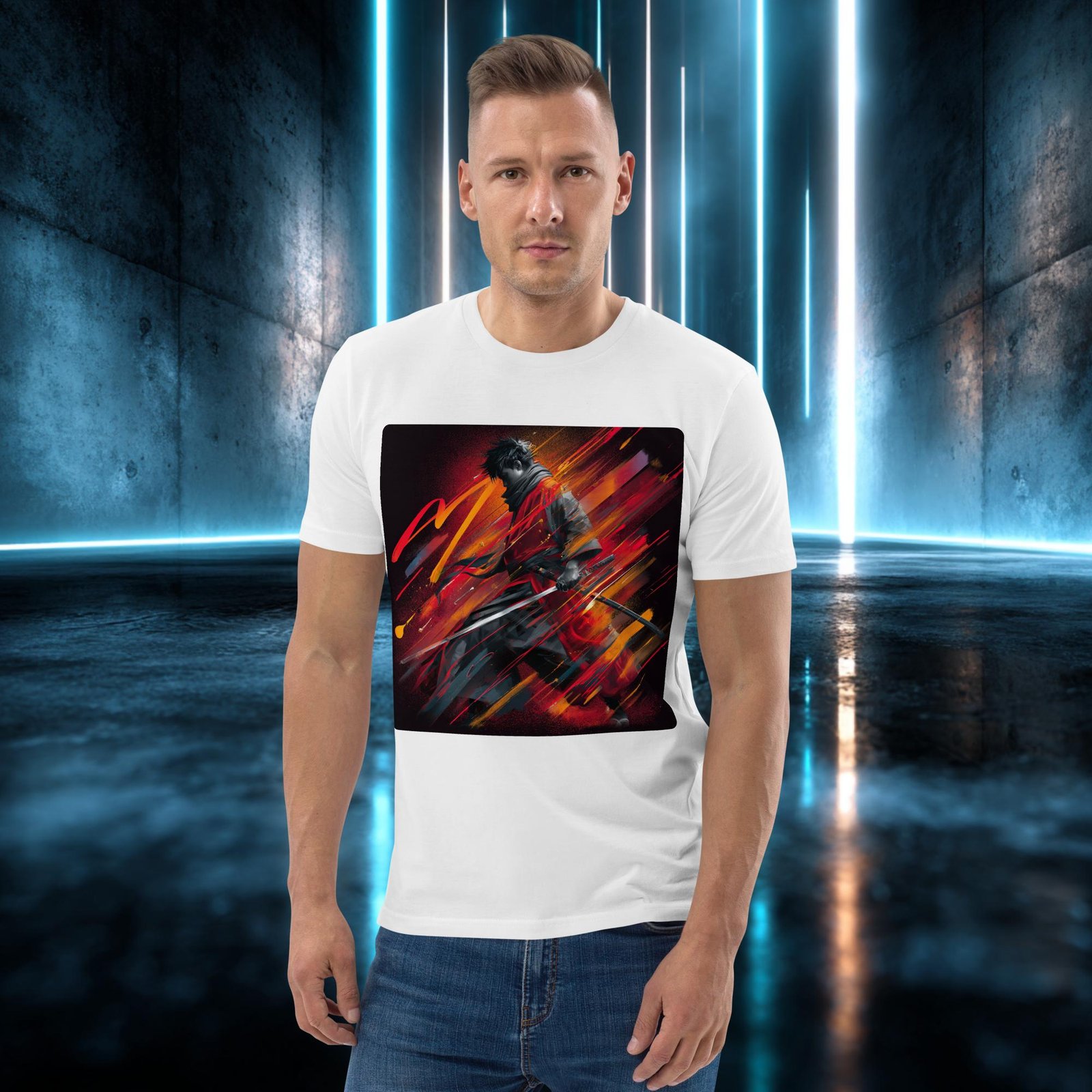 Camiseta orgánica con diseño Trazo de Acero — color 4