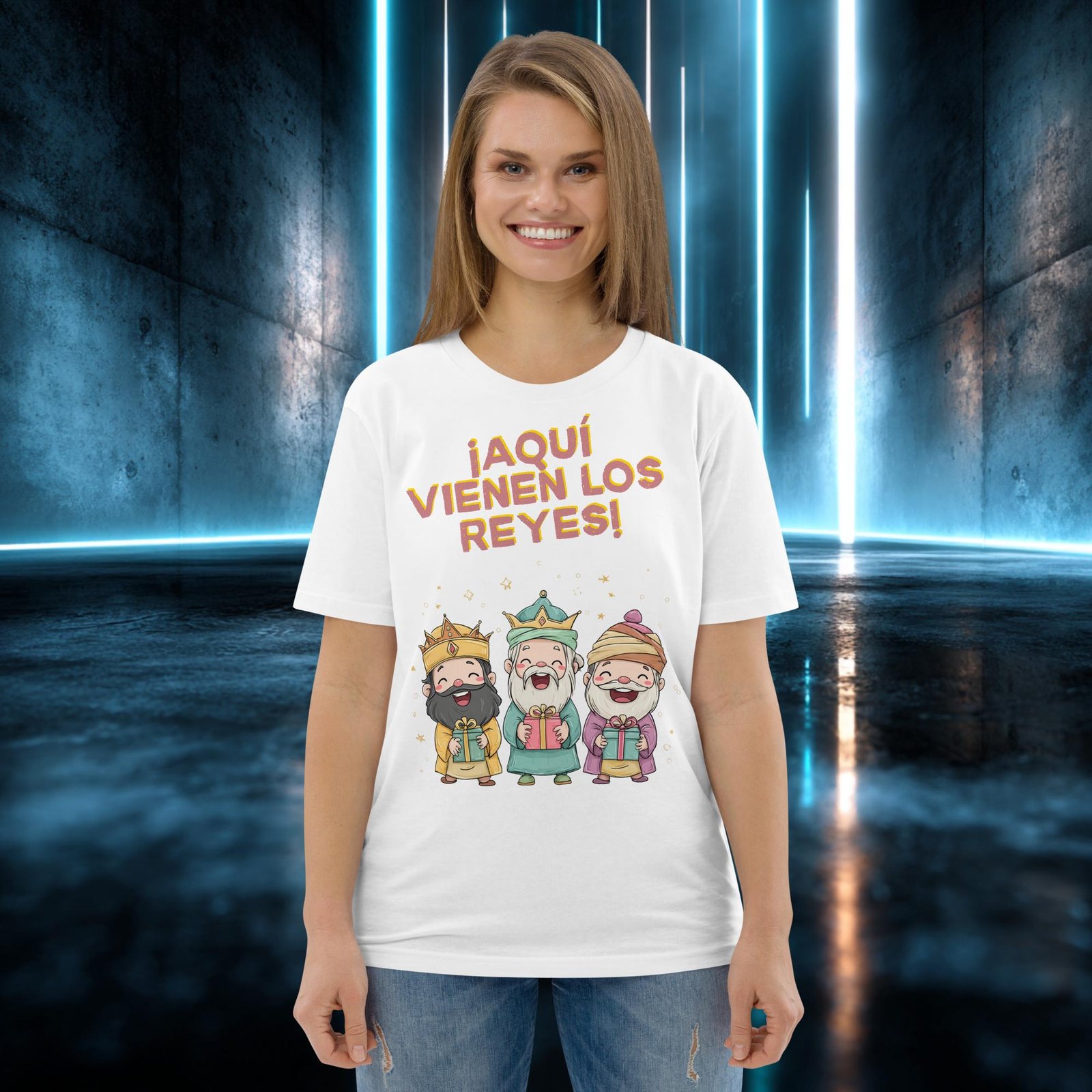 Camiseta orgánica con diseño Aquí Vienen los Reyes — color 5