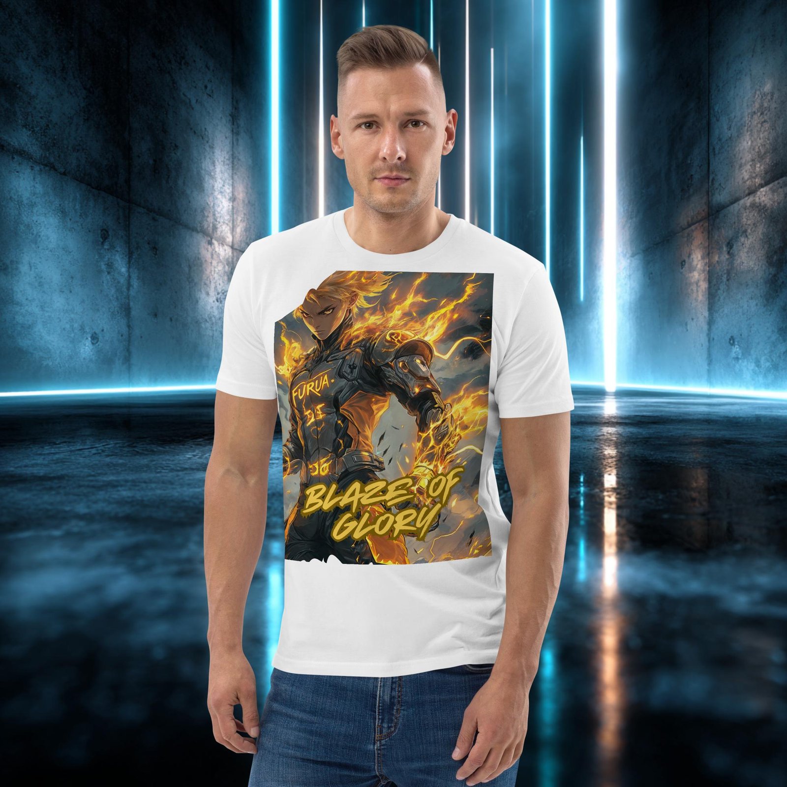 Camiseta orgánica con diseño Llamarada de Gloria — color 4