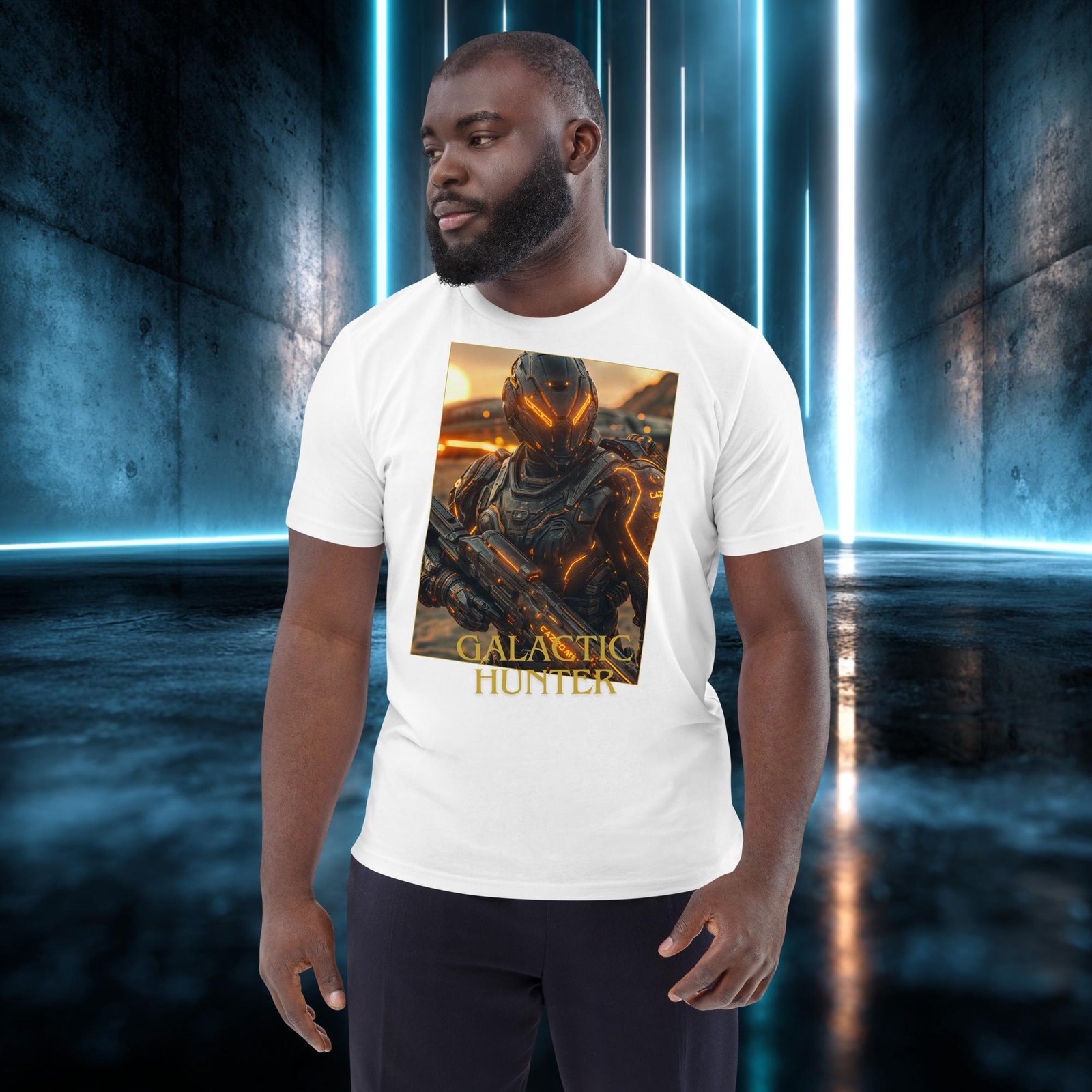 Camiseta orgánica con diseño Cazador Galáctico — color 4