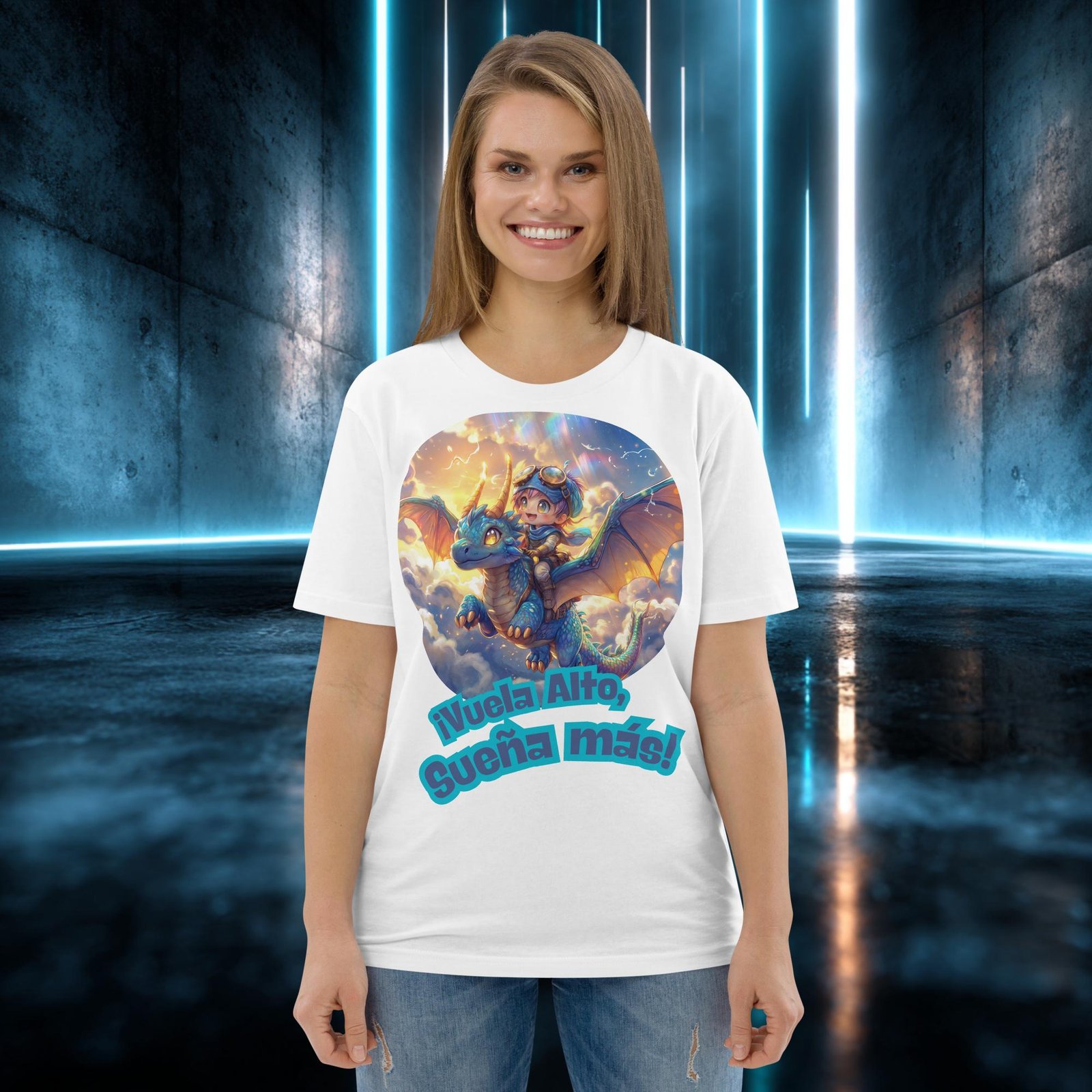 Camiseta orgánica con diseño Vuela Alto, Sueña Más — color 5