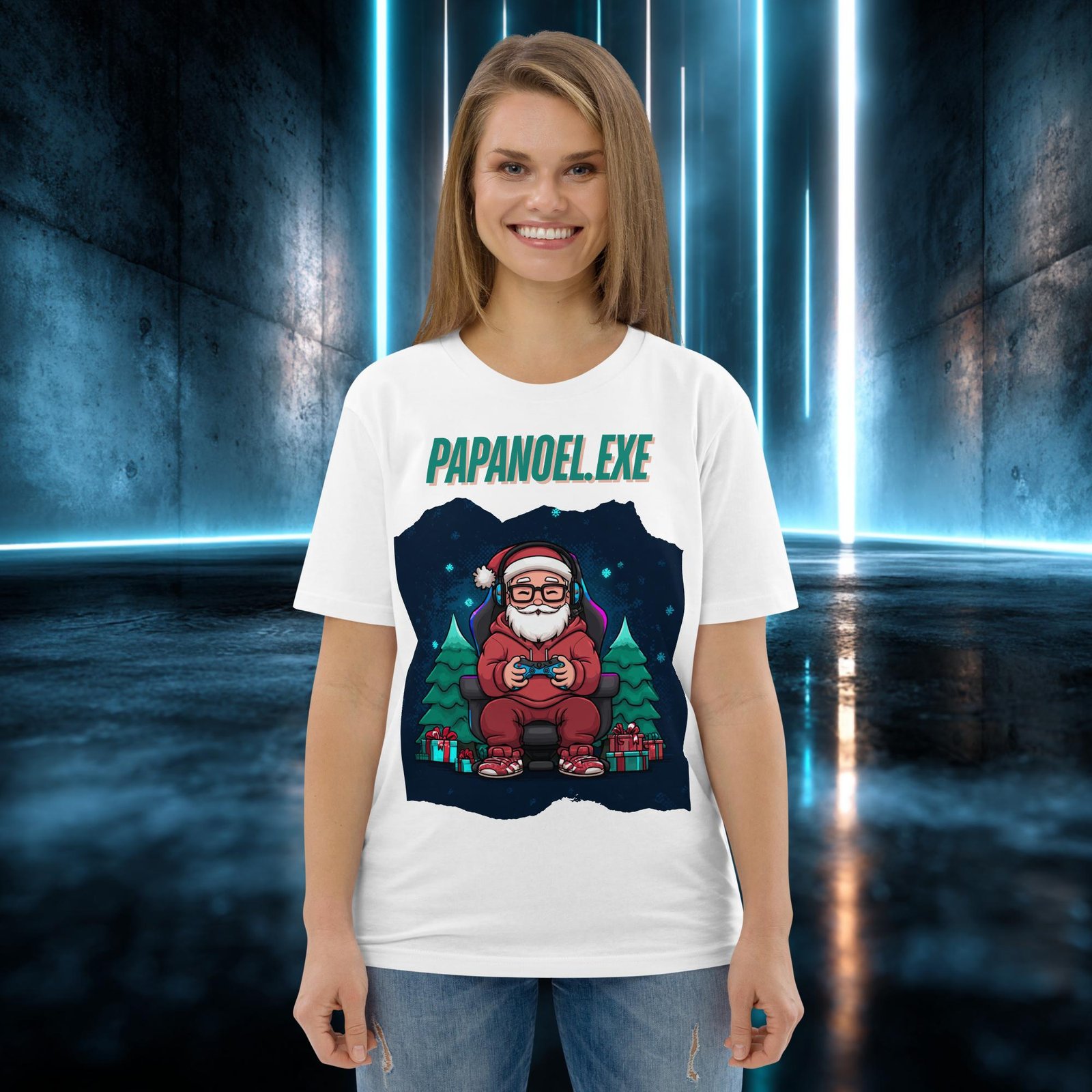 Camiseta orgánica con diseño Papá Noel Punto Exe — color 4