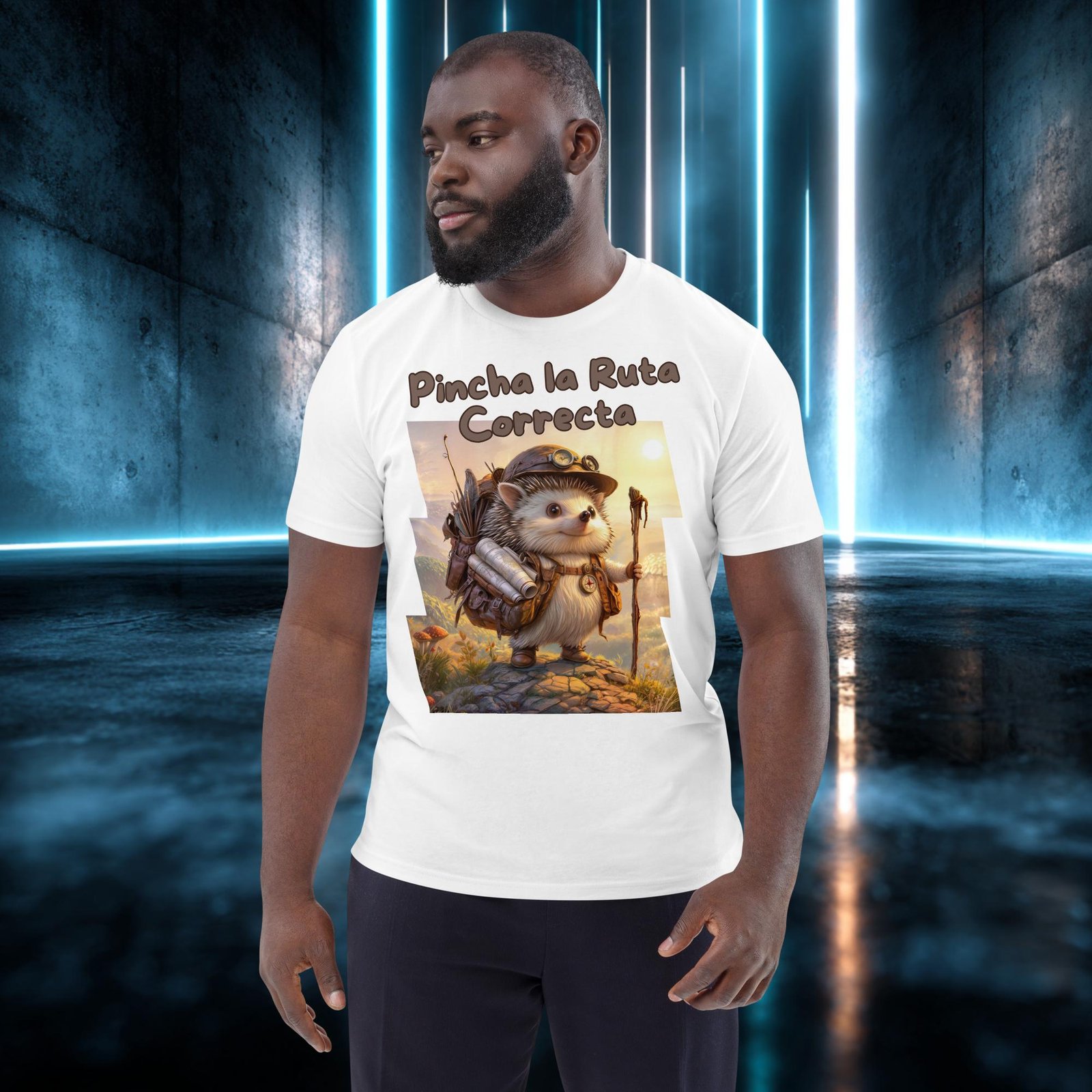 Camiseta orgánica con diseño Erizo Aventurero — color 5