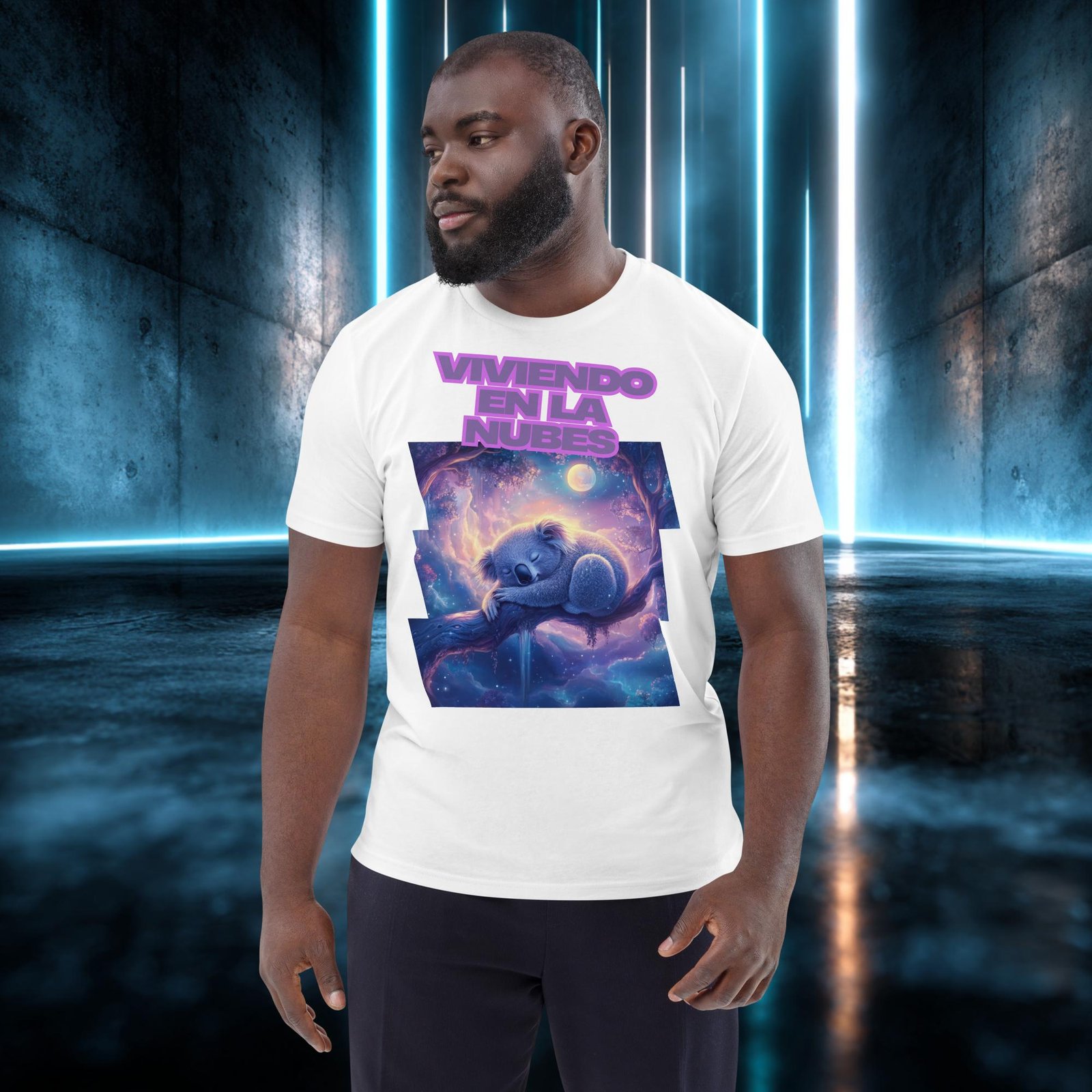 Camiseta orgánica con diseño Viviendo en las Nubes — color 5