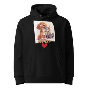 Perro Más Gato Igual a Amor en sudadera