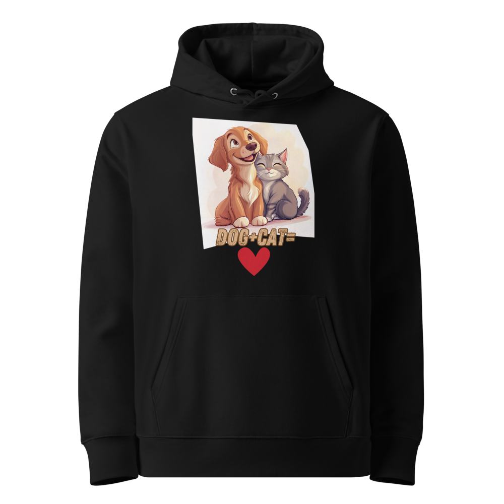 Perro Más Gato Igual a Amor en sudadera