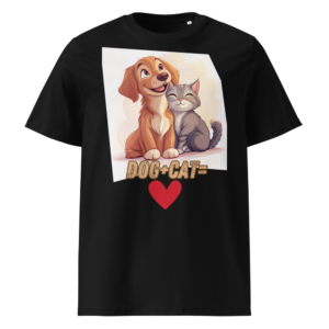 Perro Más Gato Igual a Amor en camiseta