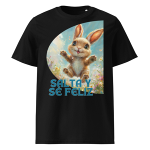 Salta y Sé Feliz en camiseta