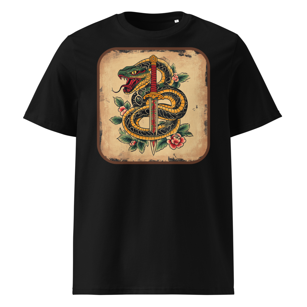 Serpiente y Daga en camiseta