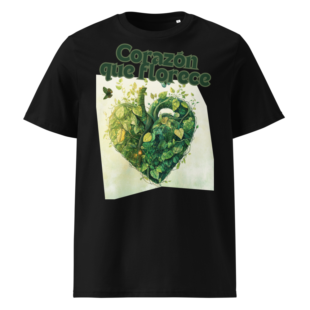 Corazón que Florece en camiseta