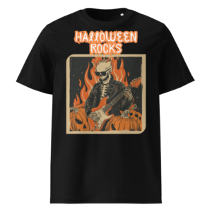 Esqueleto Rockero en camiseta