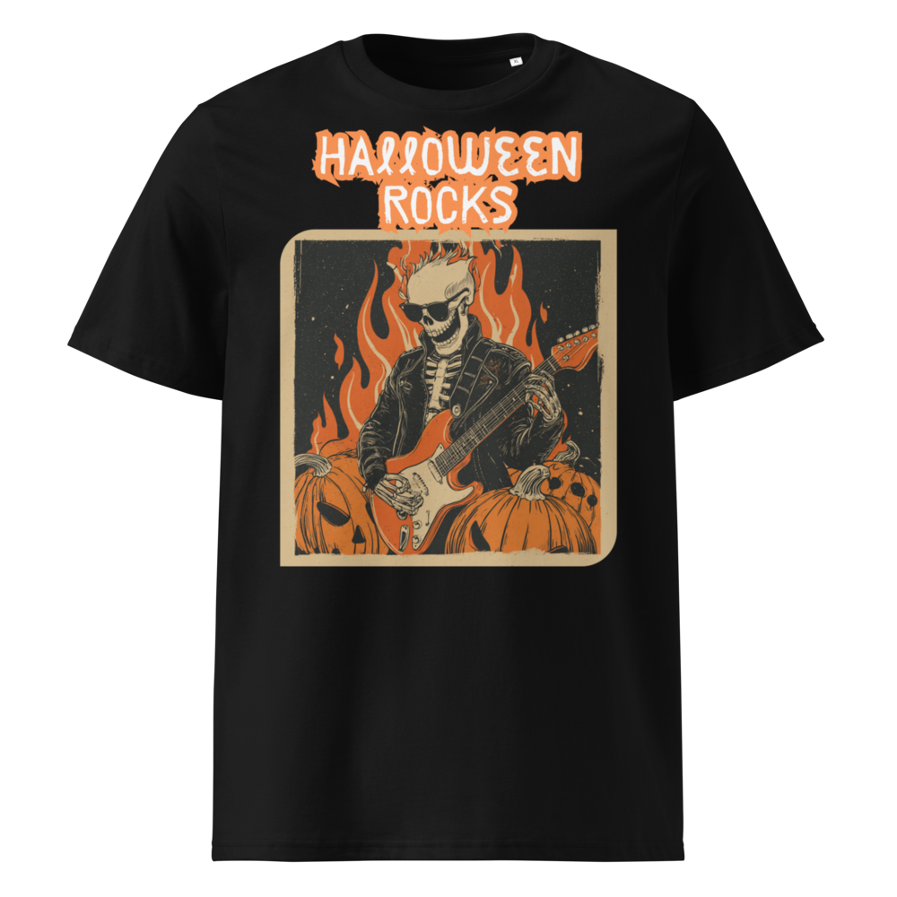 Esqueleto Rockero en camiseta