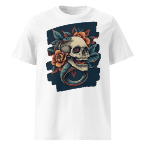 Calavera entre Peonías en camiseta