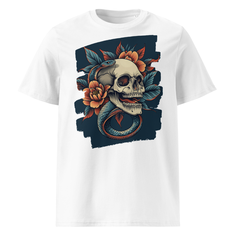 Calavera entre Peonías en camiseta